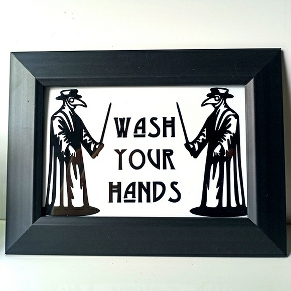 Plague Doctor Comedy Home Decor Restroon Washroom Bathroom Home Decor Accent Art - Picture 2 of 7